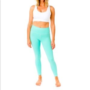 Zyia Turquoise Metallic 7/8 Leggings